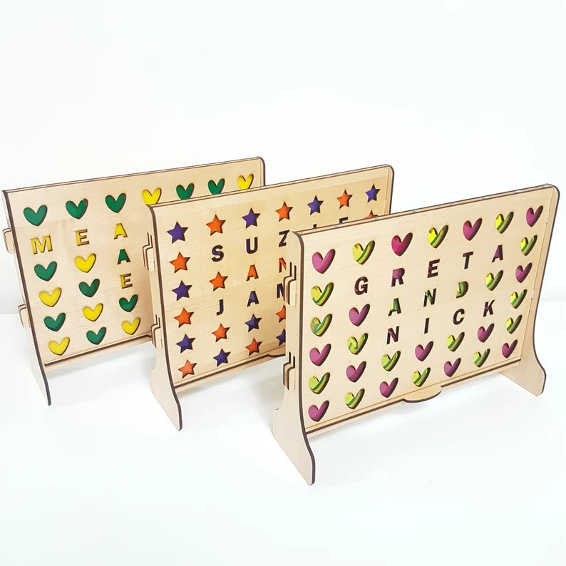 Four in a Row, Custom four in a Row, personalized gift, Couple gift, Family game, Gifts for him, Gifts for Her, Personalized Boardgame