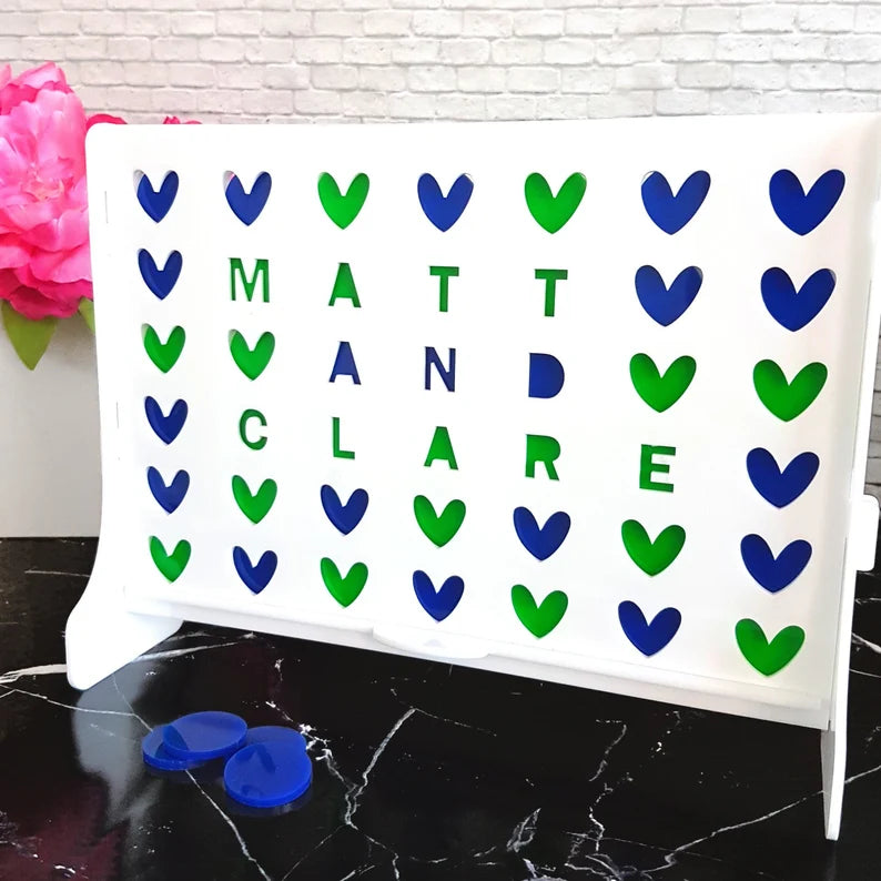 Four in a Row, Custom four in a Row, personalized gift, Couple gift, Family game, Gifts for him, Gifts for Her, Personalized Boardgame