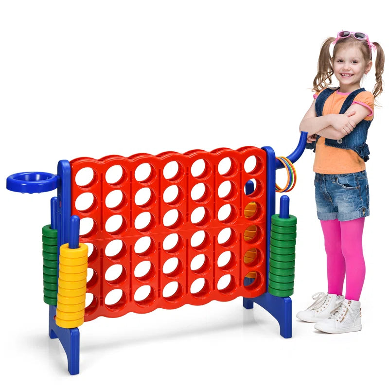 Gymax Plastic Foldable 4-to-Score Giant Game Set
