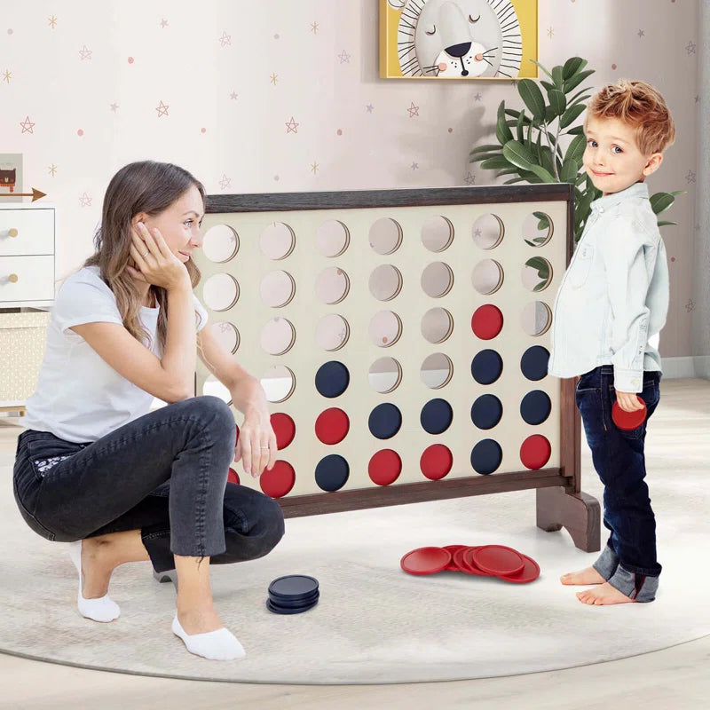 Costway Wood Foldable Giant Games with Carrying Case