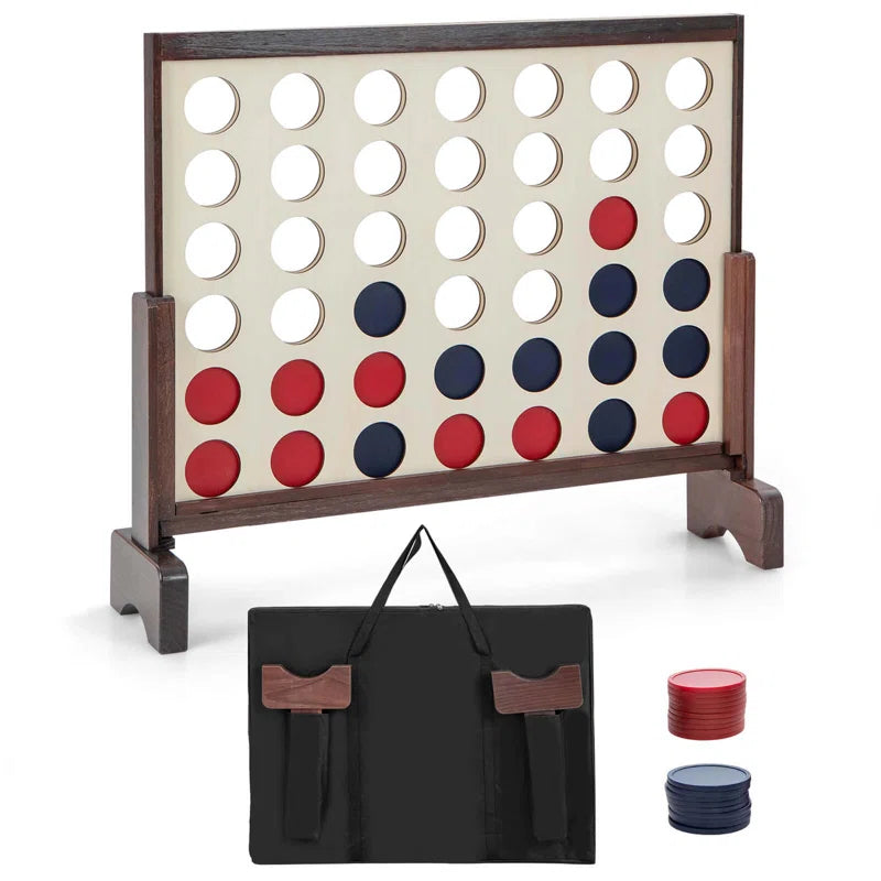 Costway Wood Foldable Giant Games with Carrying Case