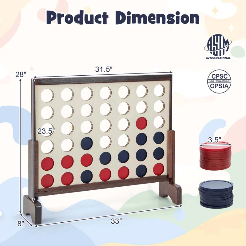 Costway Wood Foldable Giant Games with Carrying Case
