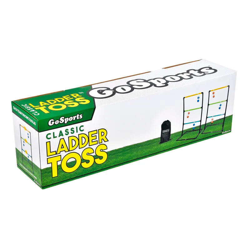 GoSports Indoor Outdoor Ladder Toss Game Set - Backyard Lawn Game - Rubber Bolos, Carrying Case and Score Trackers