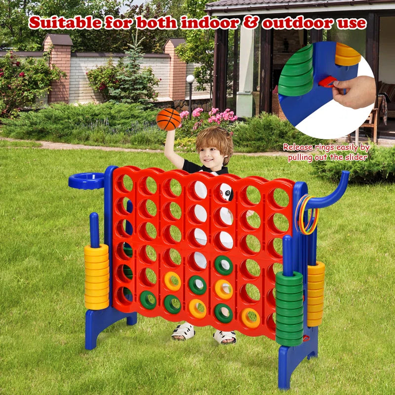 Gymax Plastic Foldable 4-to-Score Giant Game Set