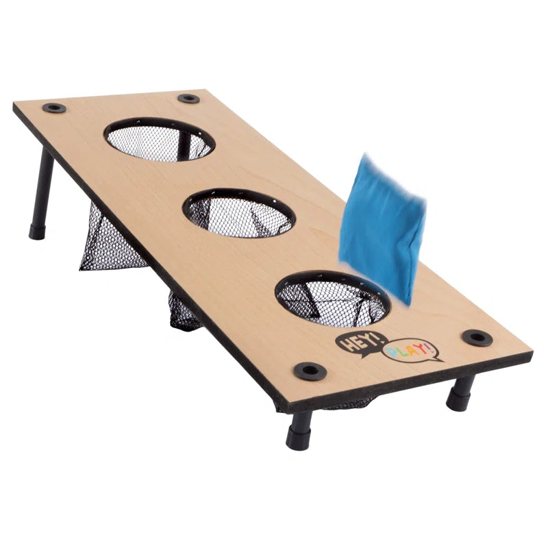 2-in-1 Washers Game and Bean Bag Toss Set – Classic Wooden Lawn Games and Outdoor Games for Kids and Adults – Family Game for Backyard and Tailgate Parties by Hey! Play!