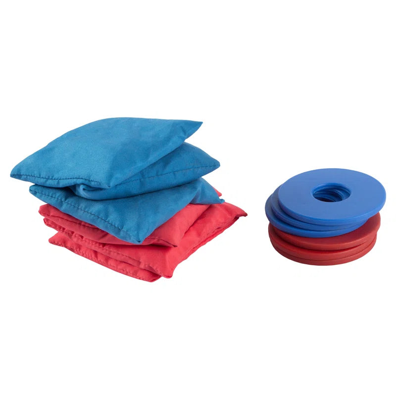 2-in-1 Washers Game and Bean Bag Toss Set – Classic Wooden Lawn Games and Outdoor Games for Kids and Adults – Family Game for Backyard and Tailgate Parties by Hey! Play!