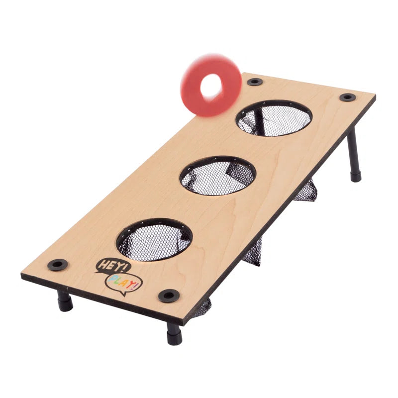 2-in-1 Washers Game and Bean Bag Toss Set – Classic Wooden Lawn Games and Outdoor Games for Kids and Adults – Family Game for Backyard and Tailgate Parties by Hey! Play!