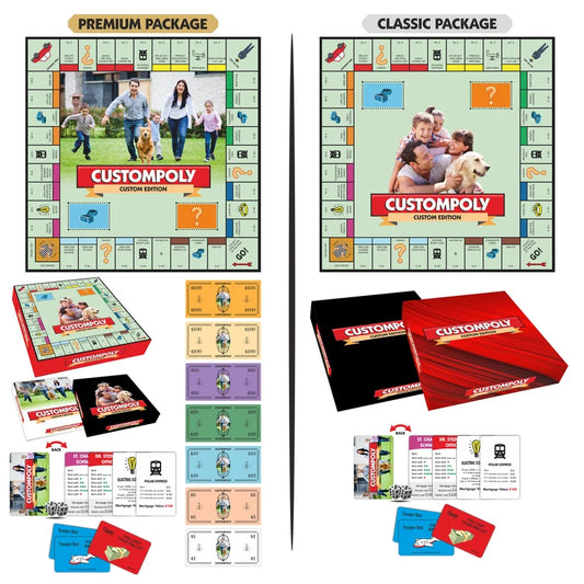 Custompoly Board Game - Complete Game: Customized Gift, Personalized Board Game, Mother's Day Gift, Personalized Gift, Mother’s Day