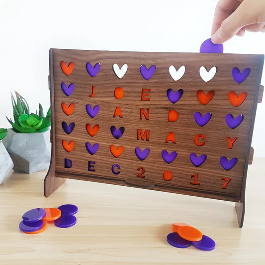 Four in a Row, Custom four in a Row, personalized gift, Couple gift, Family game, Gifts for him, Gifts for Her, Personalized Boardgame